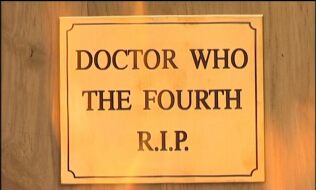 The Fourth Doctor's Coffin Plaque